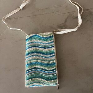 Bamboo Trading Company Beaded Crossbody Smartphone Bag NWOT